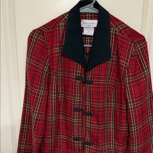 Miss Dorby Women's Red Plaid Blazer